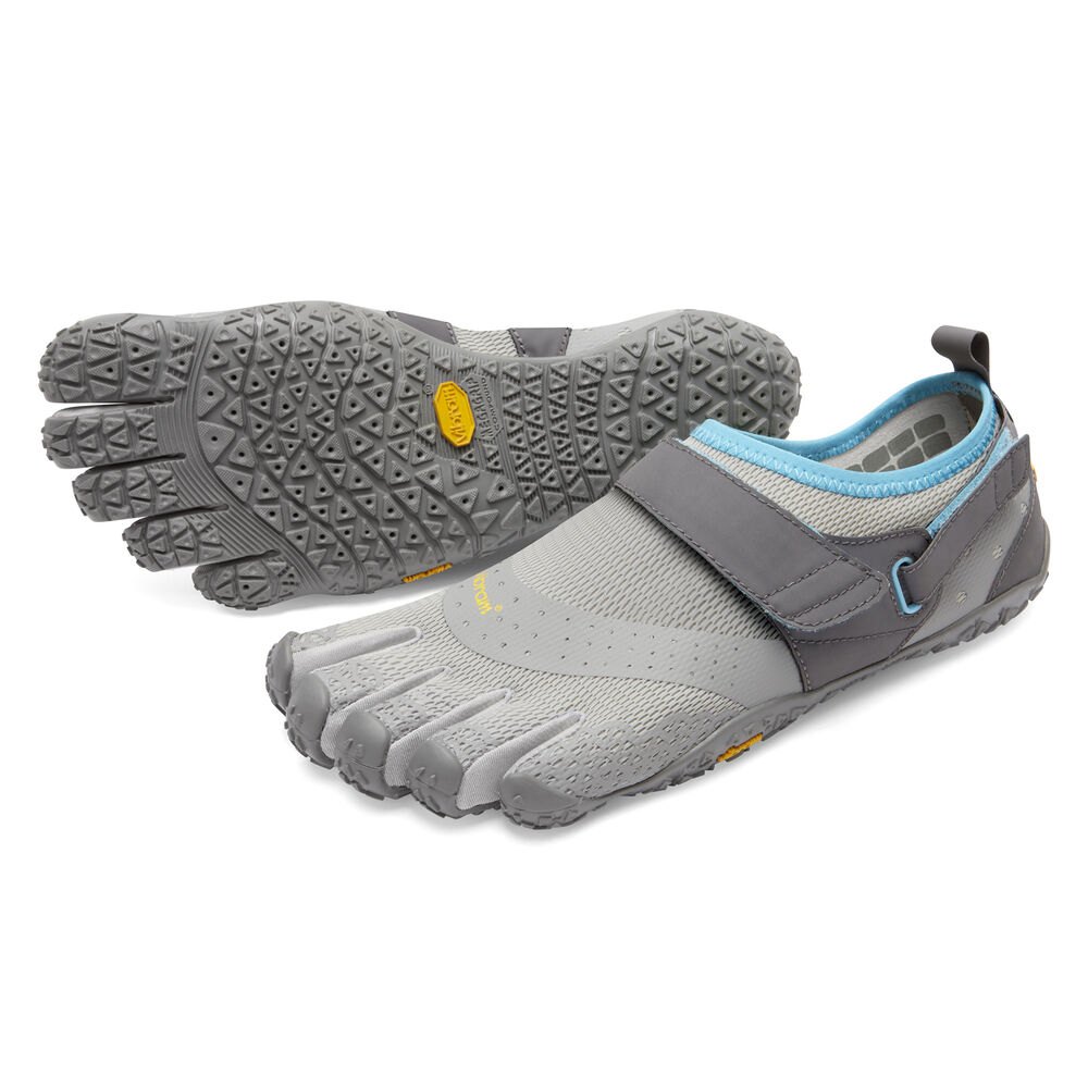 Vibram FiveFingers Dames V-Aqua - Waterschoenen Grijs/Blauw - 972530ABR